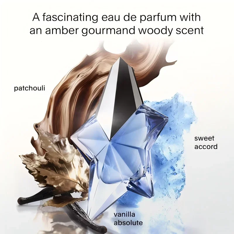 Perfume Fragrance Bottle - ANGEL スターシェイプ オードパルファム 女性用、ラグジュアリークリスタルガラスボトル香水スプレー、長続きする香りの彼女へのギフト、50ml / 1.7
