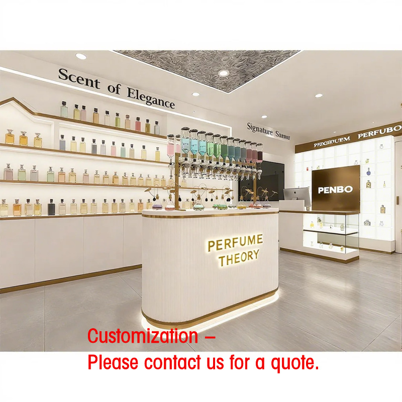 Perfume In Fragrance Shop - カスタム照明付き香水陳列棚 高級香水店ショーケース家具 香水店デザイン