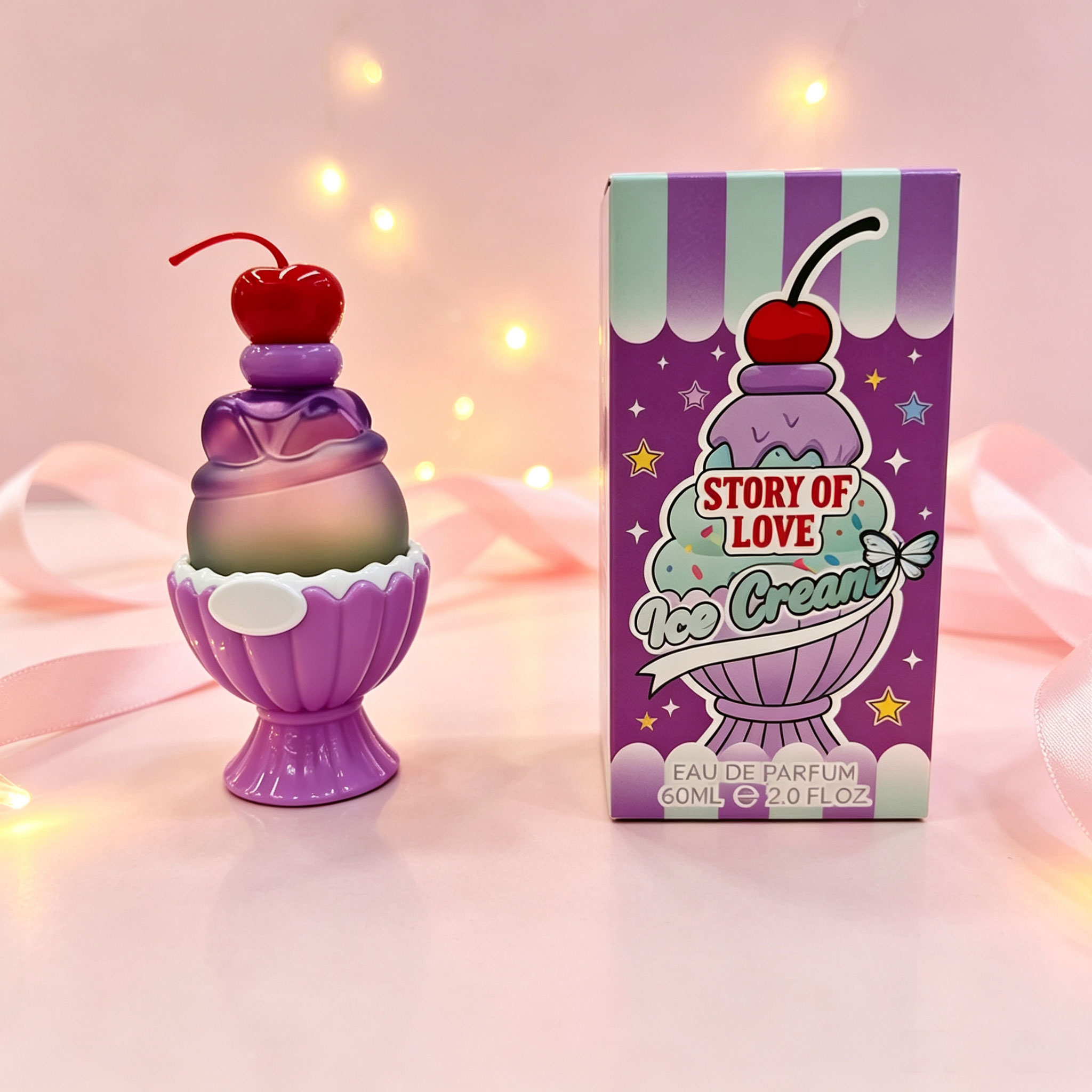 かわいいアイスクリーム型のオードパルファム60ml、甘くて長 - Perfume Fragrance Bottle のレビューと価格